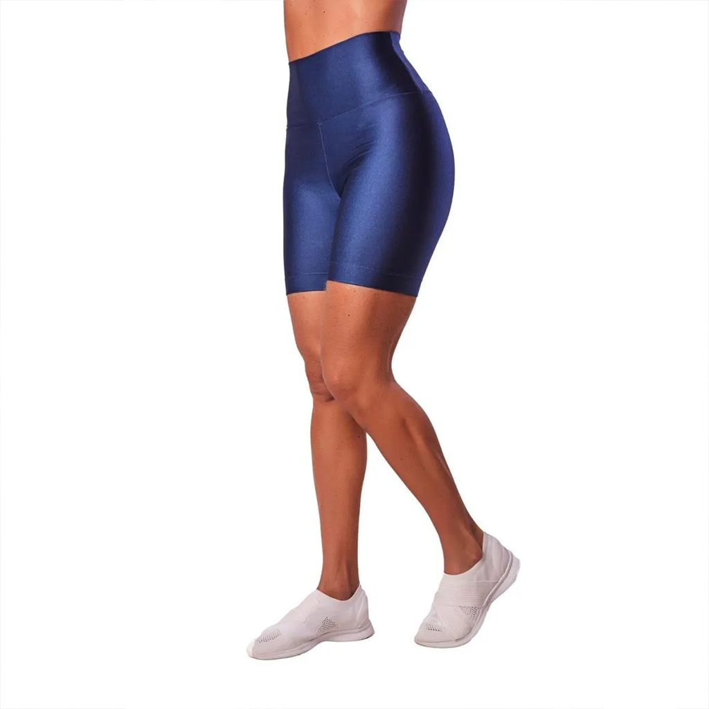 Glossy Blue Jeans Shorts