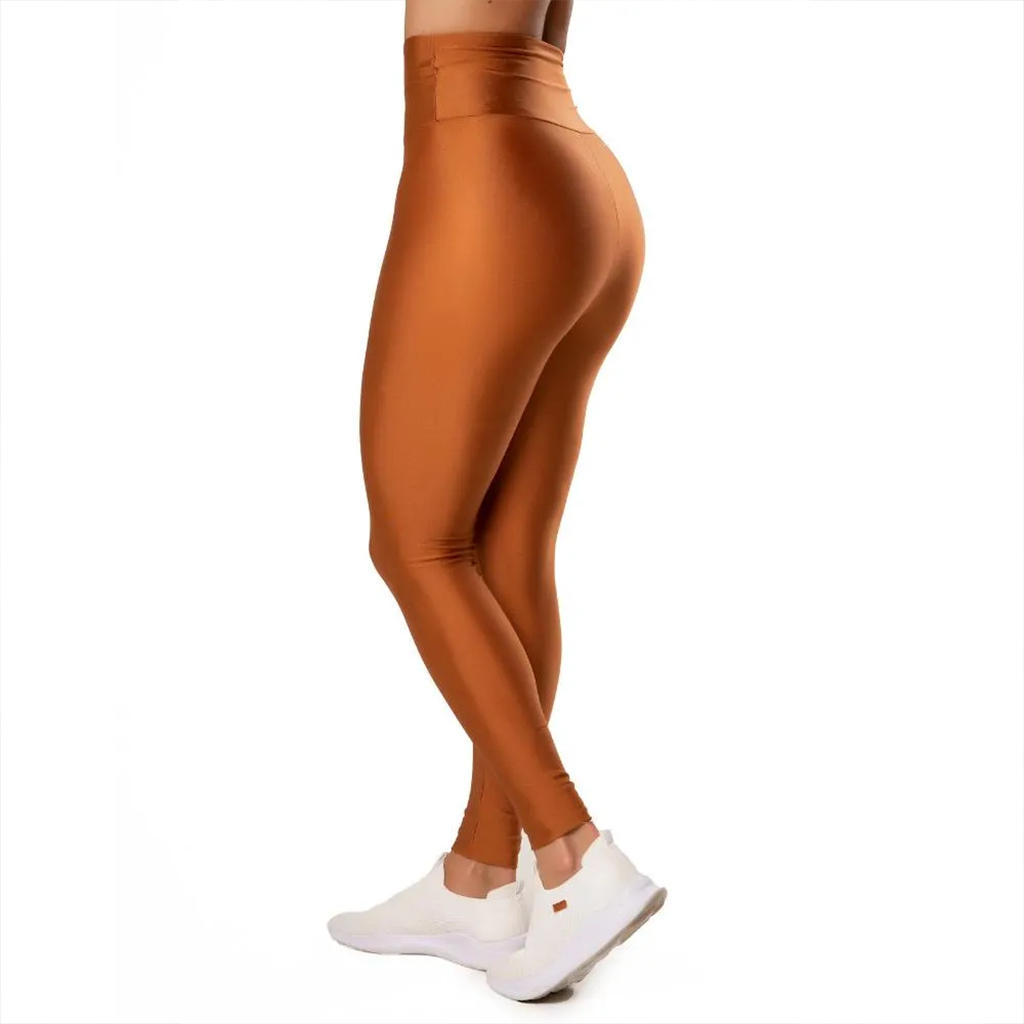 Glossy Cognac Leggings