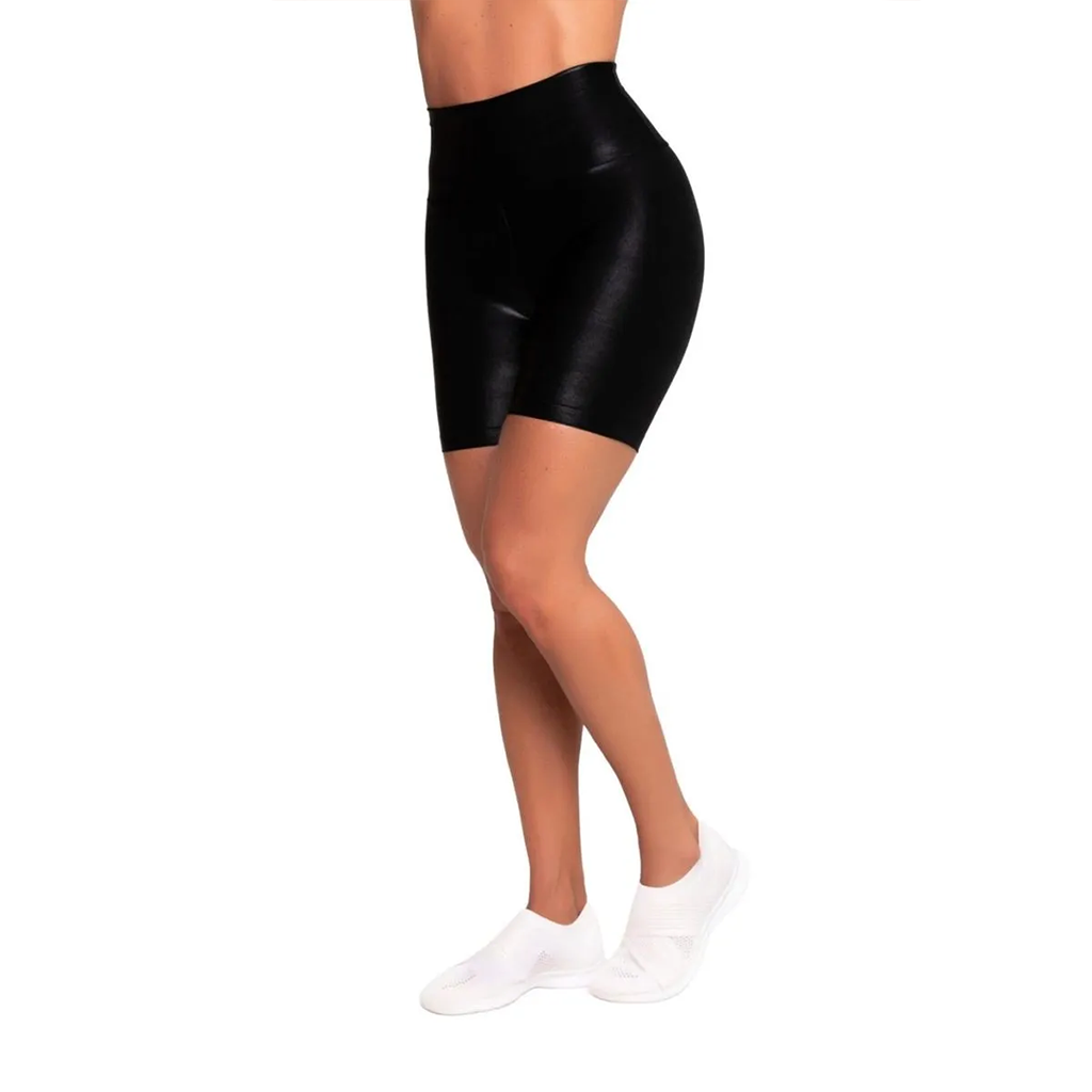 Glossy Preto Cirre Shorts
