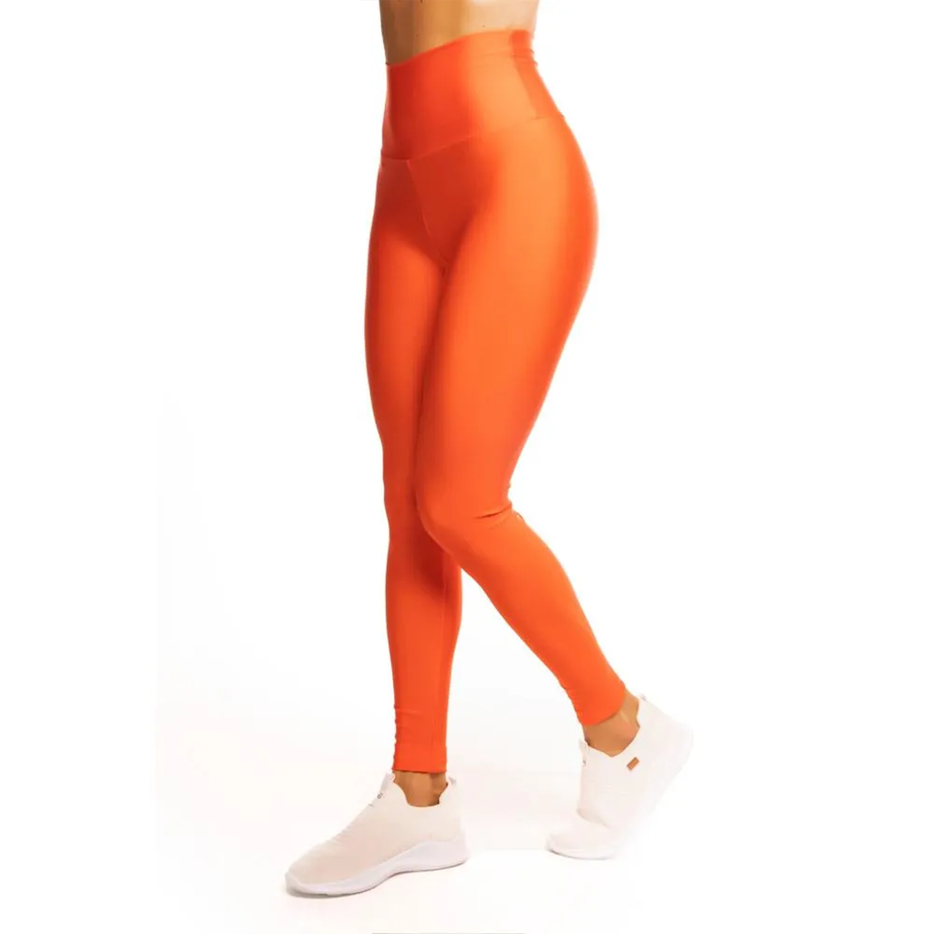 Glossy Tangerina Neon Leggings