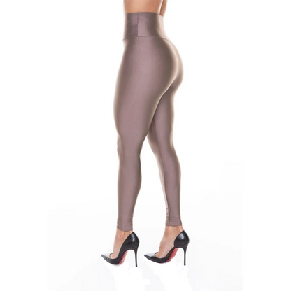 Glossy Castanho Leggings