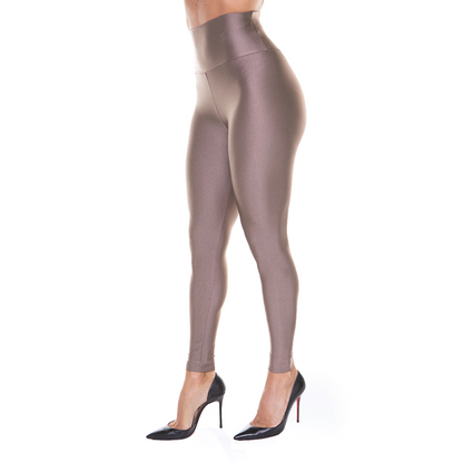 Glossy Castanho Leggings