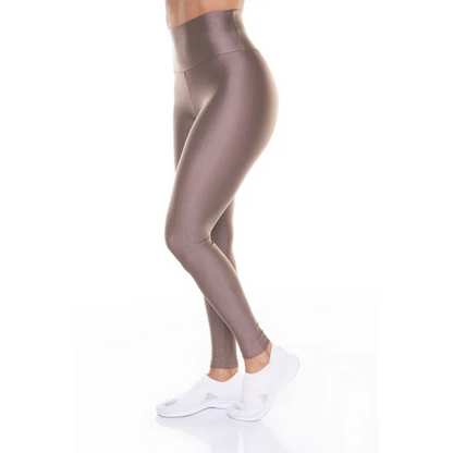 Glossy Castanho Leggings