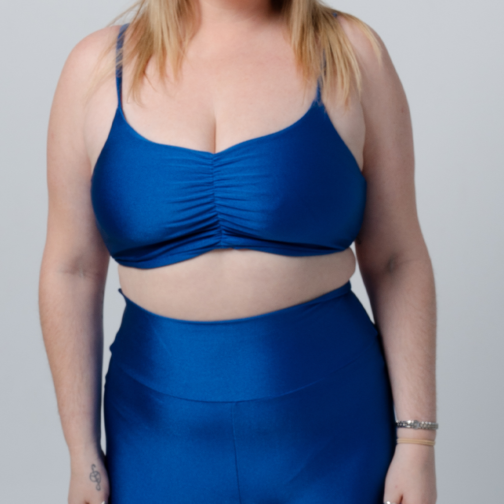 SHINE Cobalt Drape Top