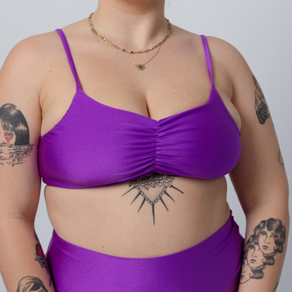 SHINE Fuchsia Drape Top