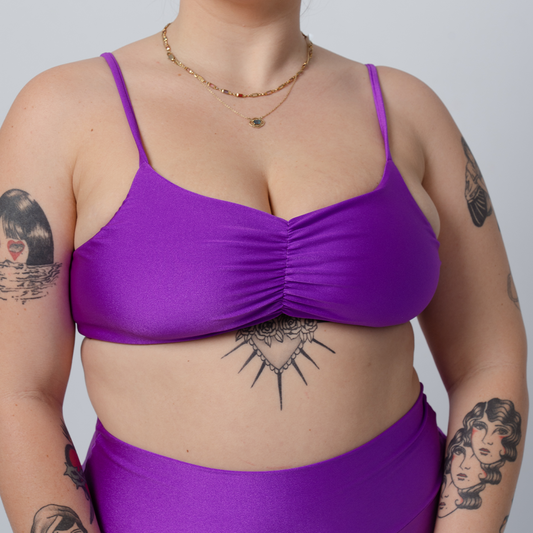 SHINE Fuchsia Drape Top