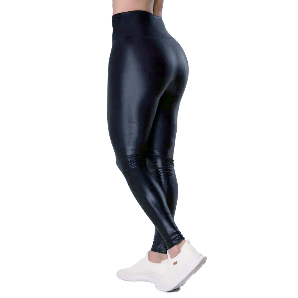 Glossy Preto Cirre Leggings