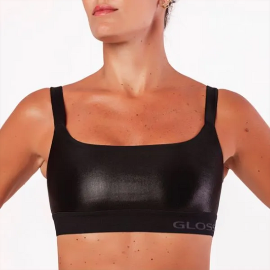 Glossy Preto Cirre Top